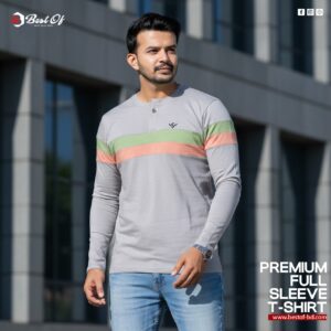 Mens Premium Cotton Full Sleeve T-Shirt-26353T
